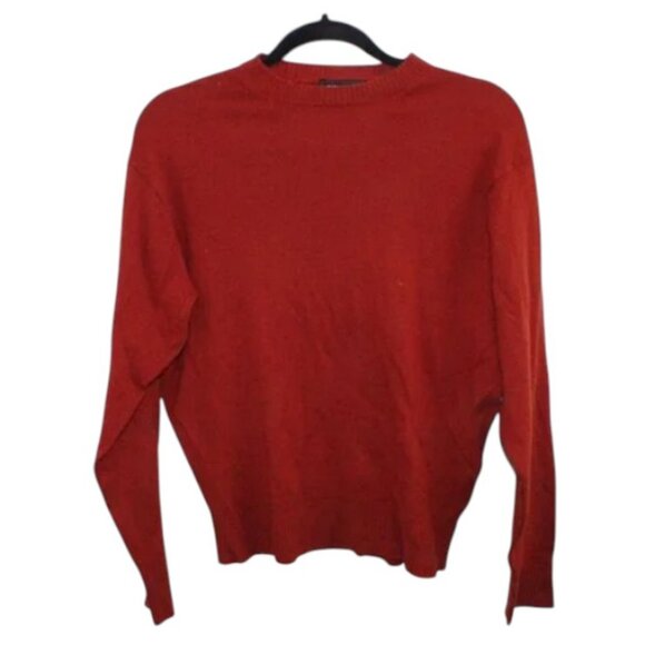 Isaac Mizrahi burnt orange long sleeve crew neck sweater size S - Picture 1 of 3